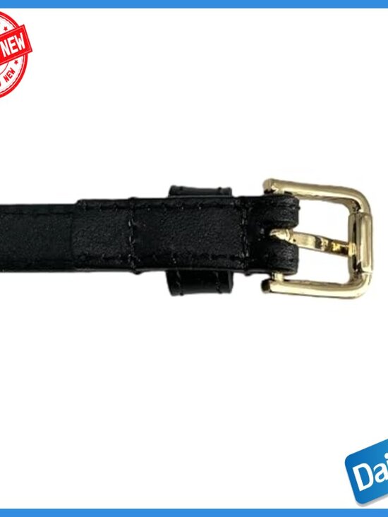 Full Grain Leather Skinny Belt with Removable Strap, 36\